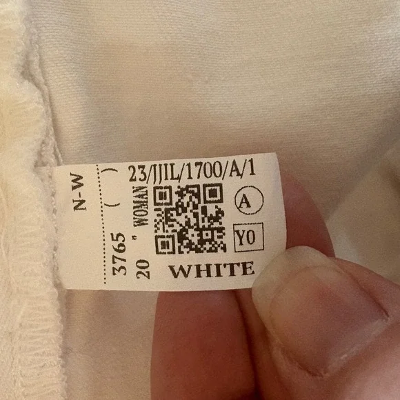 J. Jill White High Rise Straight Leg Crop Jeans Size 20R - Picture 8 of 8